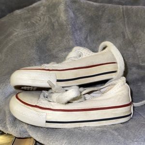 Converse white sneakers size 4